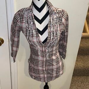 Womens L.E.I. Plaid Shirt